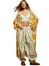Pol 100% Polyester Floral Multi Color White Yellow Cardigan One size - photo 1