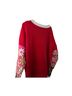 Holiday Time Floral Red Green Pink White Gold Pullover Sweater Size XL - photo 2