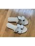 fs/ny 100% Leather Tan Sandals Size 9 1/2 - photo 3