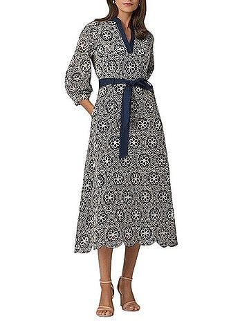 Shoshanna Medallion Cotton Eyelet Ralston Dress Casual Dress (view 1)