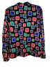Notations 100% Silk Print Multi Color Button-Down Shirt Size M - photo 2