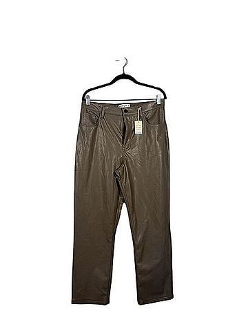 Abercrombie & Fitch The ’90s Straight Ultra High Rise Faux Leather Pants (view 2)