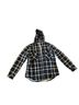 Boston Traders Plaid Black White Blue Green Button-Down Shirt Size S - photo 1
