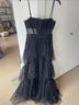 BCBGMAXAZRIA Black Layered Tulle Evening Gown Cocktail Dress - photo 7