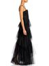 BCBGMAXAZRIA Black Layered Tulle Evening Gown Cocktail Dress - photo 5