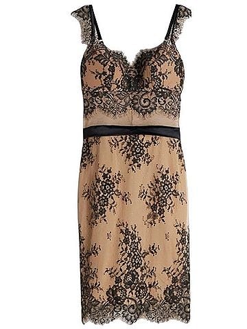 Intimissimi Flower Ballet Structured Lace Slip Dress Cocktail Dress (view 2)