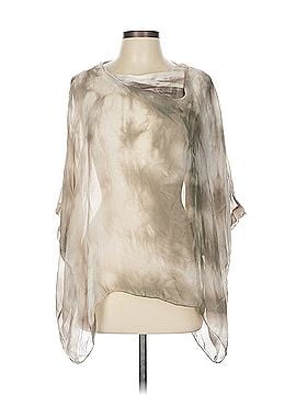Cobble Stone Cobble Stone 3/4 Sleeve Silk Top (view 1)
