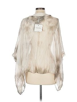 Cobble Stone Cobble Stone 3/4 Sleeve Silk Top (view 2)