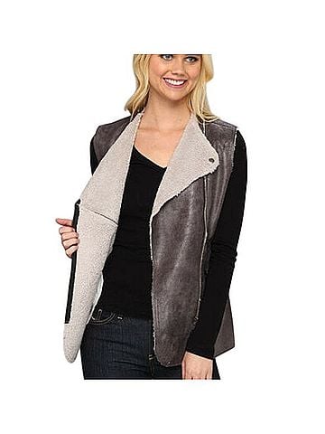 Sanctuary Faux Suede Shearling Vest Vest (view 1)