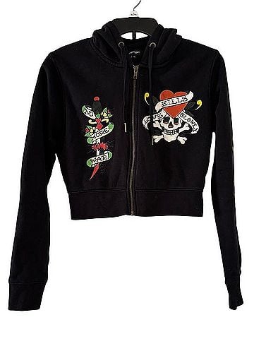 Ed Hardy Love Kills Zip Up Hoodie (view 2)
