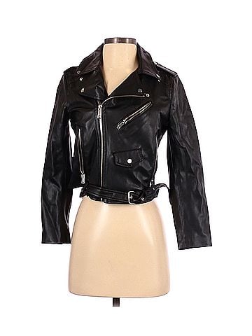 Zara Basic Zara Basic Faux Leather Jacket (view 1)