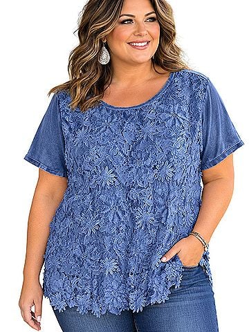 Roaman's Short Sleeve Blouse (view 1)