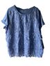 Roaman's Blue Short Sleeve Blouse Size 1X - photo 4