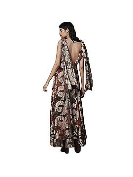 FARM Rio Sleeveless V-neck Jacquard Lurex A-Line maxi dress Casual Dress (view 2)
