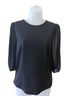Ann Taylor 95% Polyester 5% Spandex 100% Polyester Black 3/4 Sleeve Blouse Size S - photo 1