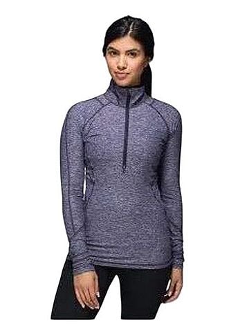 Lululemon Athletica Race Your Pace Cuffin Half Zip Pullover Jacket (view 1)