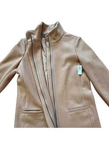 Old Navy Soft Brushed Zipper Coat Coat (view 2)