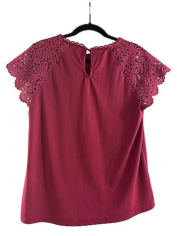 Cable & Gauge Short Sleeve Blouse (view 2)