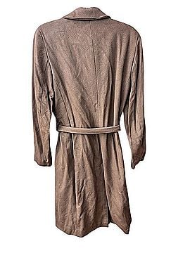 Escada Virgin Wool Belted Trench Coat Jacket (view 2)