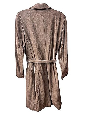 Escada Virgin Wool Belted Trench Coat Jacket (view 2)