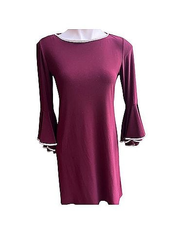 Badgley Mischka Flared Sleeve Evening Dress Cocktail Dress (view 1)