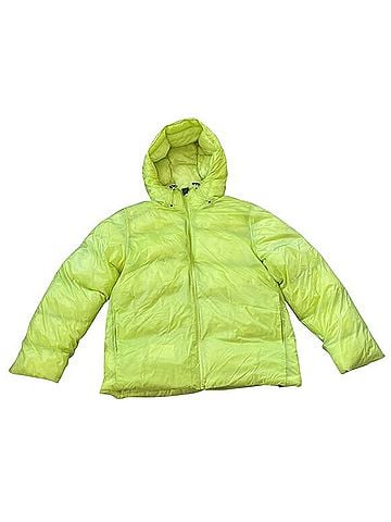 Rains Kevo Puffer Acid Yellow Green Jacket (view 1)