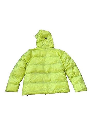Rains Kevo Puffer Acid Yellow Green Jacket (view 2)