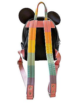 Loungefly Disney Mickey Mouse Pastel Rainbow Mini Backpack Backpack (view 2)
