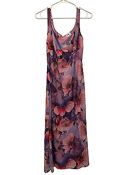 Privy Lavender Mesh Floral Sleeveless Maternity Midi Cocktail Dress (view 1)