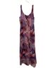 Privy Lavender Mesh Floral Sleeveless Maternity Midi Cocktail Dress - photo 2