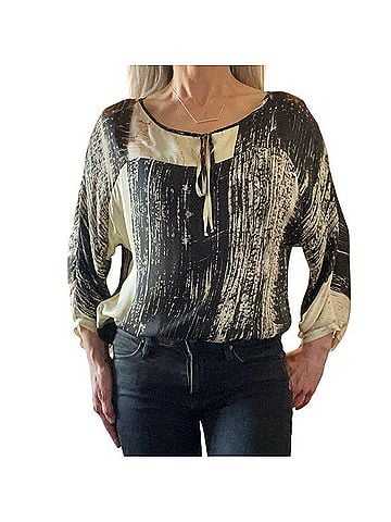 Babette Silk Modern 3/4 Sleeve Blouse (view 1)