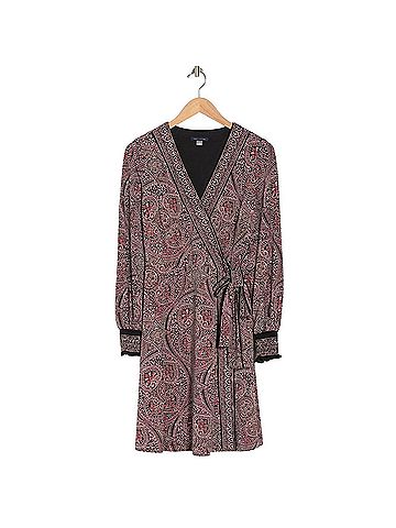 Tommy Hilfiger Paisley Long Sleeve Wrap Dress Cocktail Dress (view 2)
