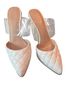 BCBGeneration Solid White Silver Mule/Clog Size 8 1/2 - photo 1