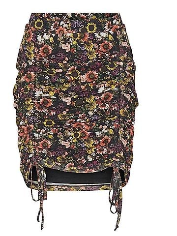 Noisy May Judith High Waisted Ruched Skirt Casual Skirt (view 1)