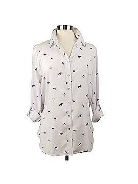 Jane and Delancey French Bulldog blouse Button-Down Shirt (view 1)