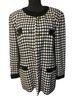 Escada Houndstooth Black White Jacket Size 10 - photo 1