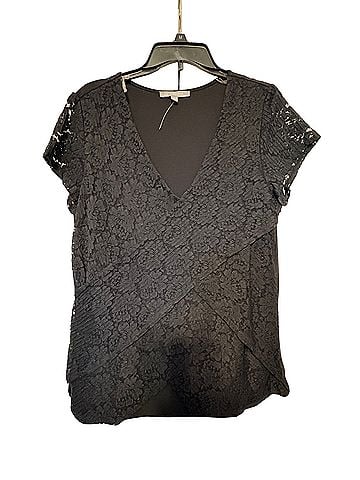 NY Collection Short Sleeve Blouse (view 1)