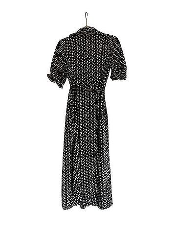 Max Studio Black Polka Dot Button-Front Maxi Dress Casual Dress (view 2)