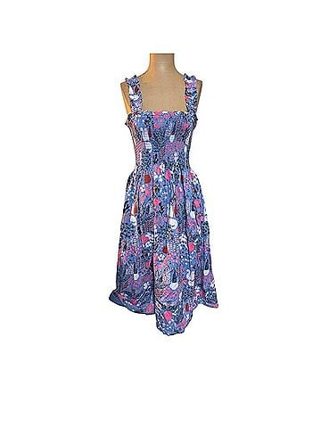 Kate Spade New York Garden Posy Smocked Midi Dress Casual Dress (view 1)
