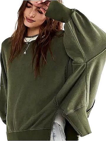 Free People Oversized Crewneck Sweatshirt Sweatshirt (view 1)
