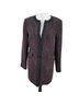 Pendleton 49% Acrylic 27% Wool 24% Polyester 100% Polyester Tweed Black Red Blazer Size 10 - photo 1