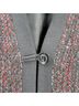 Pendleton 49% Acrylic 27% Wool 24% Polyester 100% Polyester Tweed Black Red Blazer Size 10 - photo 9