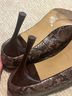 Express Snake Print Brown Heels Size 9 - photo 5