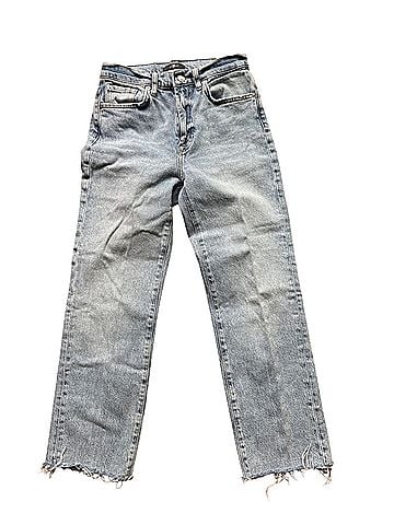 7 For All Mankind Logan Stovepipe with fringe hem Jeans (view 1)