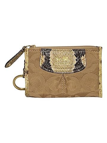 Coach Mini Skinny ID Case Key Pouch Makeup Bag (view 1)