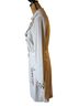 Etcetera 100% Leather 100% Silk White Trenchcoat Size 8 - photo 4