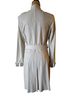 Etcetera 100% Leather 100% Silk White Trenchcoat Size 8 - photo 2