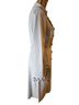 Etcetera 100% Leather 100% Silk White Trenchcoat Size 8 - photo 5