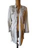 Etcetera 100% Leather 100% Silk White Trenchcoat Size 8 - photo 10