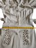 Etcetera 100% Leather 100% Silk White Trenchcoat Size 8 - photo 9